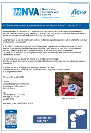 thema-avond autistische burn-out AIC Breda 21 oktober 2025 leden