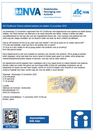 thema-ochtend autisme en relaties AIC Eindhoven 12 november 2025